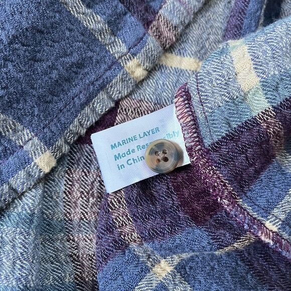 Marine Layer Elena Smocked Top Small - Picture 6 of 11